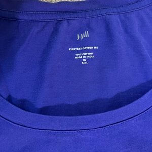 J.Jill cotton T-Shirt in royal purple. Size Tall XL